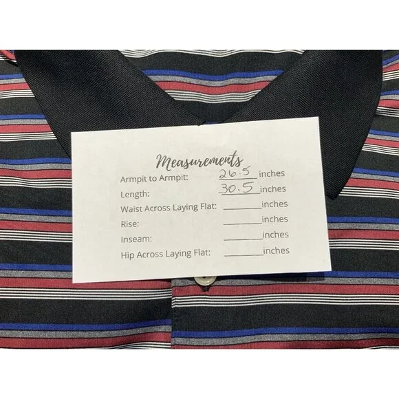 Peter Millar Polo XXL Mens Black Gray Striped Short Sleeve Summer Comfort - Picture 9 of 9